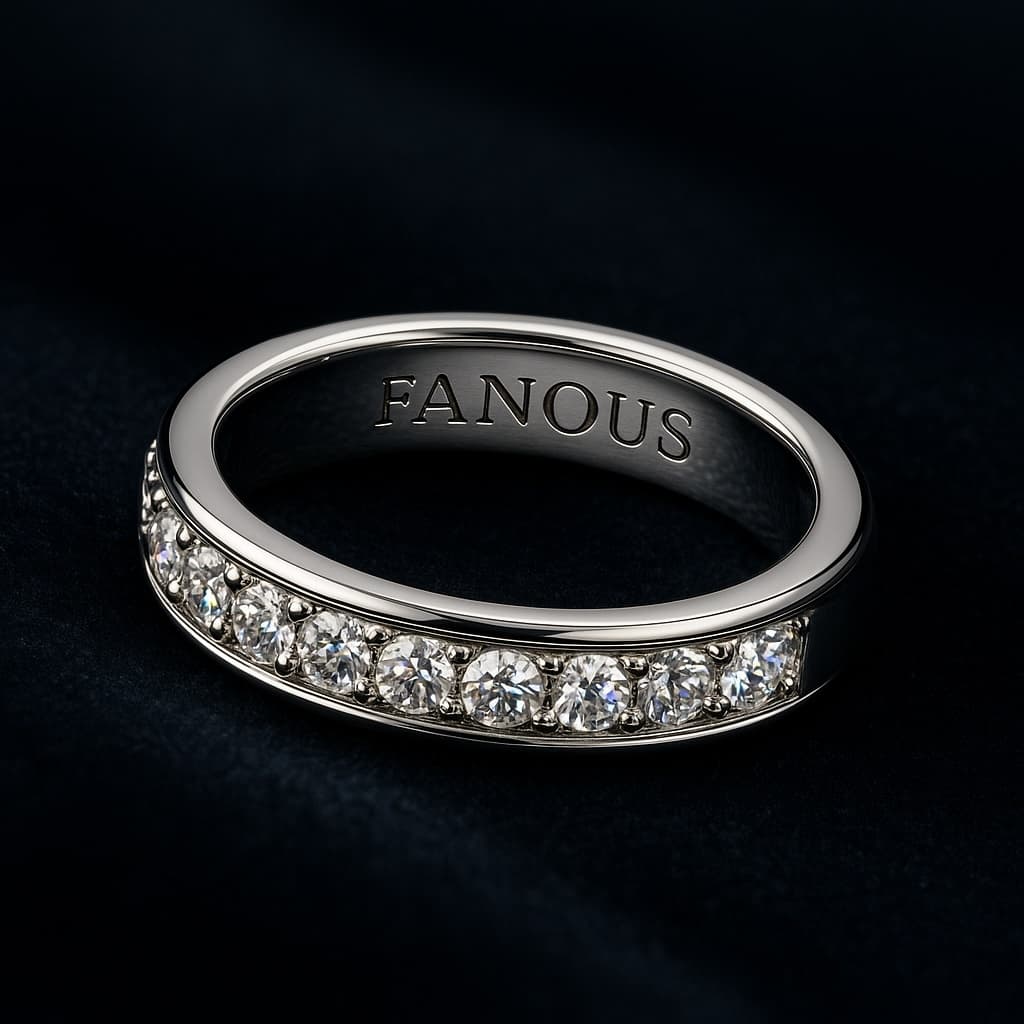 Even our discounted rings are engraved with 'FANOUS' as a mark of timeless quality and care