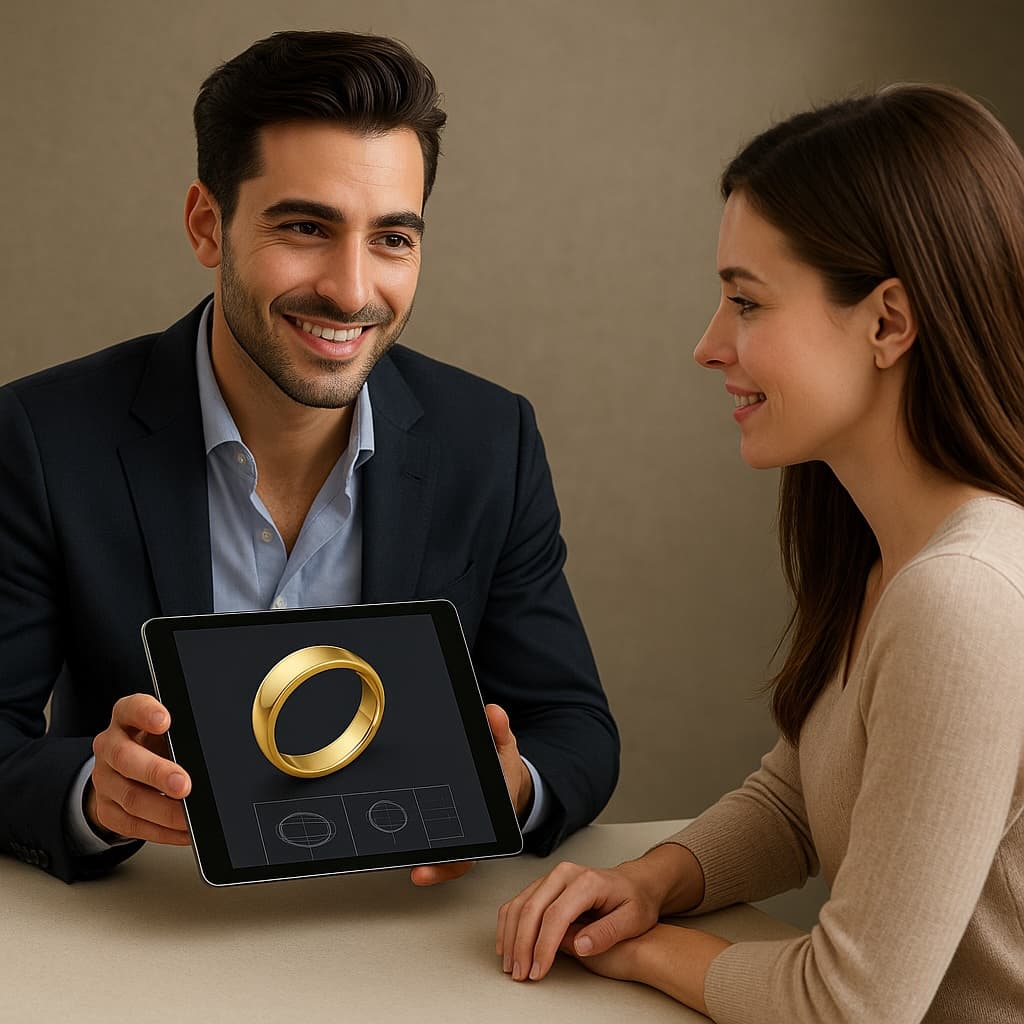 Custom design consultation at Fanous Jewelry—where ideas come to life.