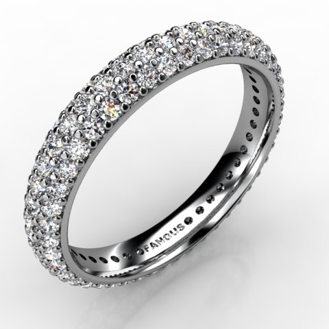 18k White Gold Wedding Band 1.935ct - 0300826-18kw