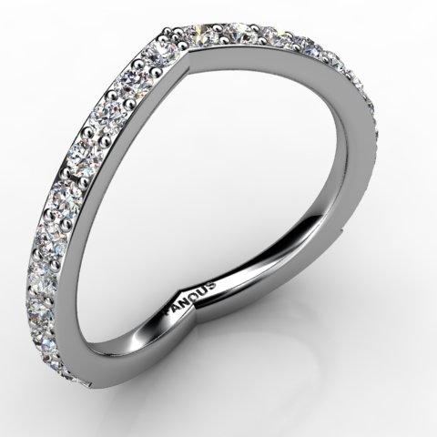 18k White Gold Wedding Band 0.506ct - 0301008-18kw