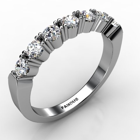 18k White Gold Diamond Band 0.469ct - 3100718-18kw