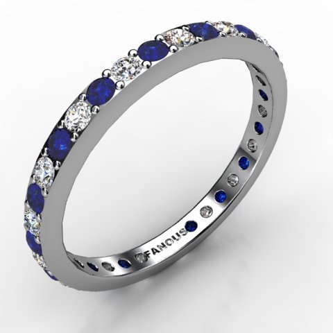 18k White Gold Diamond Band 0.765ct - 3100724-1-18kw
