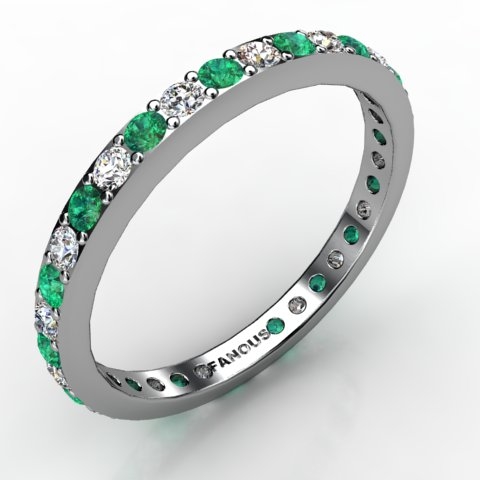 18k White Gold Diamond Band 0.782ct - 3100724-2-18kw