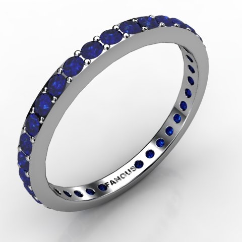 18k White Gold Diamond Band 0.748ct - 3100724-4-18kw