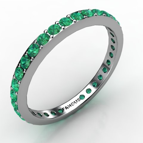 18k White Gold Diamond Band 0.782ct - 3100724-5-18kw