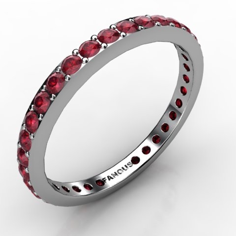 18k White Gold Diamond Band 0.782ct - 3100724-6-18kw