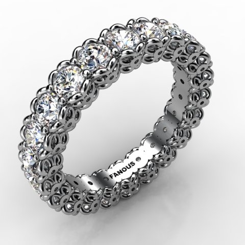 18k White Gold Diamond Band 2.42ct - 3100738-18kw