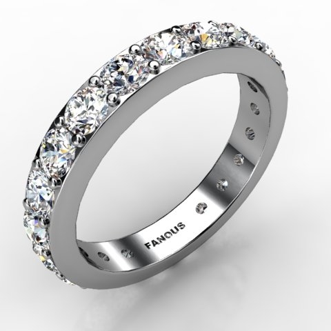 18k White Gold Diamond Band 2.1ct - 3100861-18kw