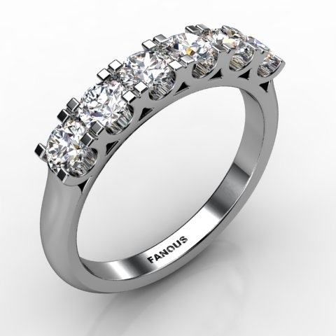 18k White Gold Diamond Band 0.66ct - 3101131-18kw