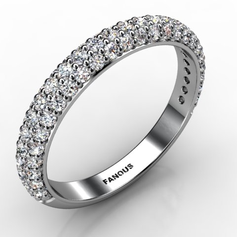 18k White Gold Diamond Band 0.964ct - 3101147-18kw