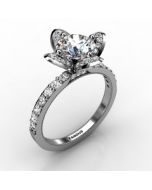 14k White Gold Engagement Ring 0.904cts SKU: 0200989-14kw