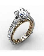 14k White Gold Engagement Ring 1.198cts SKU: 0201081-14kw