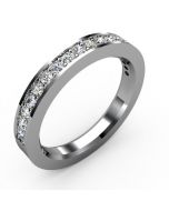 14k White Gold Wedding Band 0.414cts SKU: 0300717-14kw