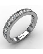 18k White Gold Wedding Band 0.483cts SKU: 0300858-18kw