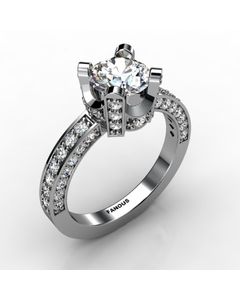 Platinum Engagement Ring 0.848cts SKU: 0200715-plat