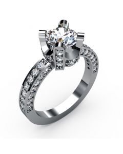 18k White Gold Engagement Ring 0.848cts SKU: 0200715-18kw