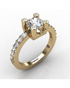 18k Yellow Gold Engagement Ring 0.664cts SKU: 0200716-18ky