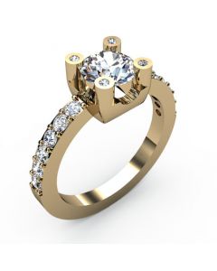 14k Yellow Gold Engagement Ring 0.664cts SKU: 0200716-14ky