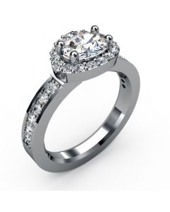 18k White Gold Engagement Ring 0.516cts SKU: 0200717-18kw