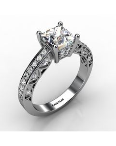 Platinum Engagement Ring 0.500cts SKU: 0200823-plat