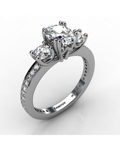 18k White Gold Engagement Ring 0.784cts SKU: 0200826-18kw