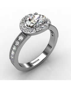 Platinum Engagement Ring 0.470cts SKU: 0200860-plat