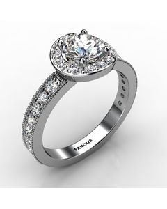 18k White Gold Engagement Ring 0.578cts SKU: 0200862-18kw