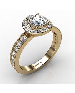 18k Yellow Gold Engagement Ring 0.578cts SKU: 0200862-18ky