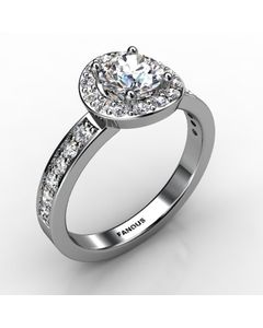 18k White Gold Engagement Ring 0.445cts SKU: 0200863-18kw