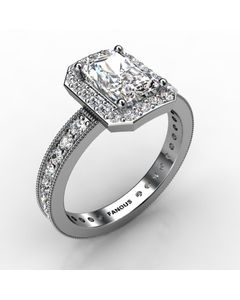 14k White Gold Engagement Ring 0.947cts SKU: 0200867-14kw
