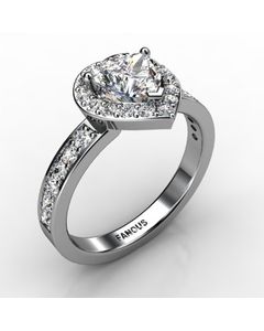 18k White Gold Engagement Ring 0.516cts SKU: 0200878-18kw