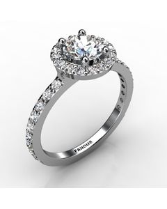 18k White Gold Engagement Ring 0.584cts SKU: 0200890-18kw