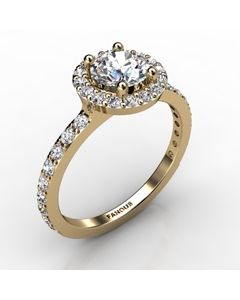 18k Yellow Gold Engagement Ring 0.584cts SKU: 0200890-18ky