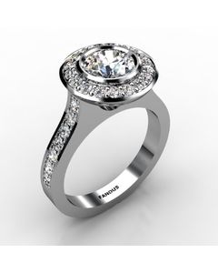14k White Gold Engagement Ring 0.628cts SKU: 0200900-14kw