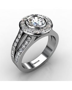 18k White Gold Engagement Ring 0.782cts SKU: 0200901-18kw