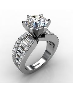 14k White Gold Engagement Ring 1.696cts SKU: 0200933-14kw