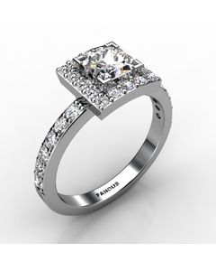 14k White Gold Engagement Ring 0.620cts SKU: 0200955-14kw
