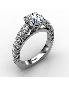 18k White Gold Engagement Ring 0.826cts SKU: 0200958-18kw