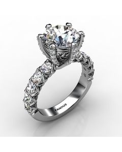 18k White Gold Engagement Ring 1.080cts SKU: 0200962-18kw