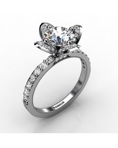 18k White Gold Engagement Ring 0.904cts SKU: 0200989-18kw