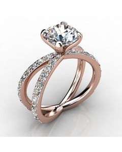 Rose Gold Engagement Ring 0.976cts SKU: 0201008-rose