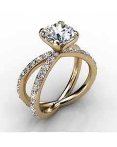 18k Yellow Gold Engagement Ring 0.976cts SKU: 0201008-18ky