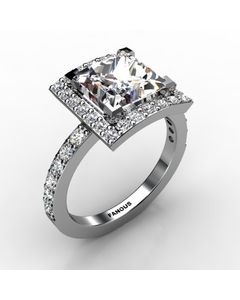 18k White Gold Engagement Ring 0.708cts SKU: 0201030-18kw