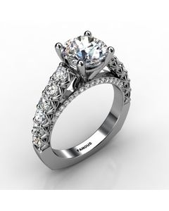 18k White Gold Engagement Ring 1.000cts SKU: 0201036-18kw