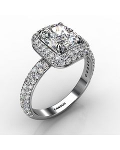 18k White Gold Engagement Ring 1.308cts SKU: 0201045-18kw