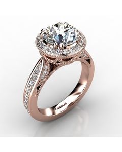 Rose Gold Engagement Ring 0.532cts SKU: 0201050-rose