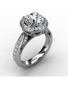 18k White Gold Engagement Ring 0.532cts SKU: 0201050-18kw