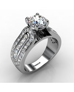 18k White Gold Engagement Ring 1.234cts SKU: 0201051-18kw