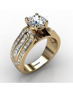 18k Yellow Gold Engagement Ring 1.234cts SKU: 0201051-18ky