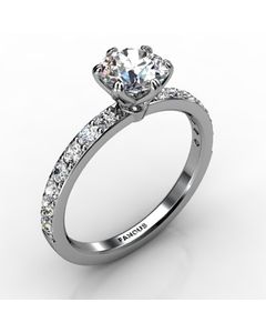 18k White Gold Engagement Ring 0.448cts SKU: 0201064-18kw